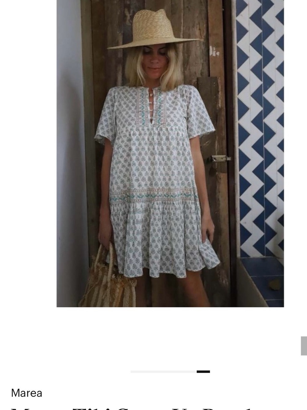 Marea by Liz Joy Tiki Xs beach dress